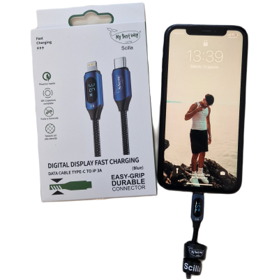 Cavo USB tipo C  ricarica veloce, per iPhone, iPad PD 36W  1,5mt Blu