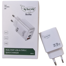 Dual Port 33W phone charger type c charger fast charging adapters charger with digital display