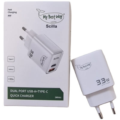 Dual Port 33W phone charger type c charger fast charging adapters charger with digital display